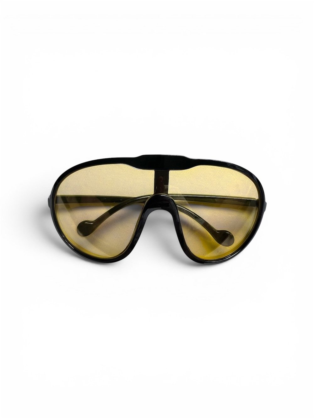 Vintage Black Sunglasses with Yellow Tint Lenses